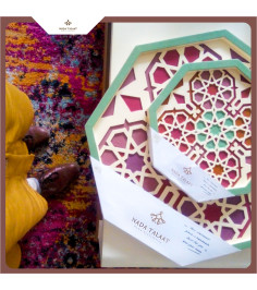 Colored octagonal Wooden Serving Tray